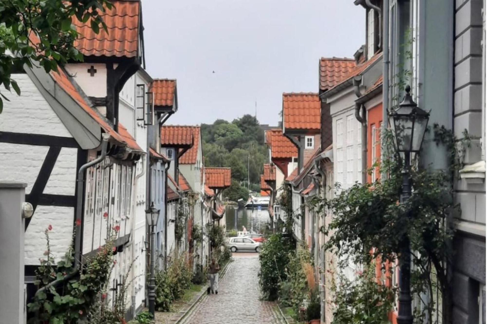 Hafenblick Ferienwohnung In Der Altstadt Mit Parkplatz Flensburg Exteriör bild